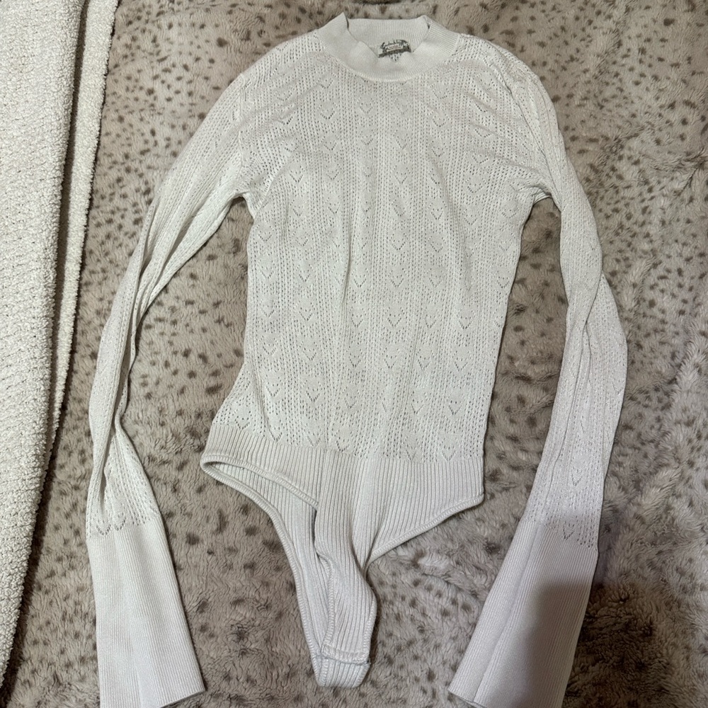 Free People White Knit Bodysuit - Picture 6 of 6